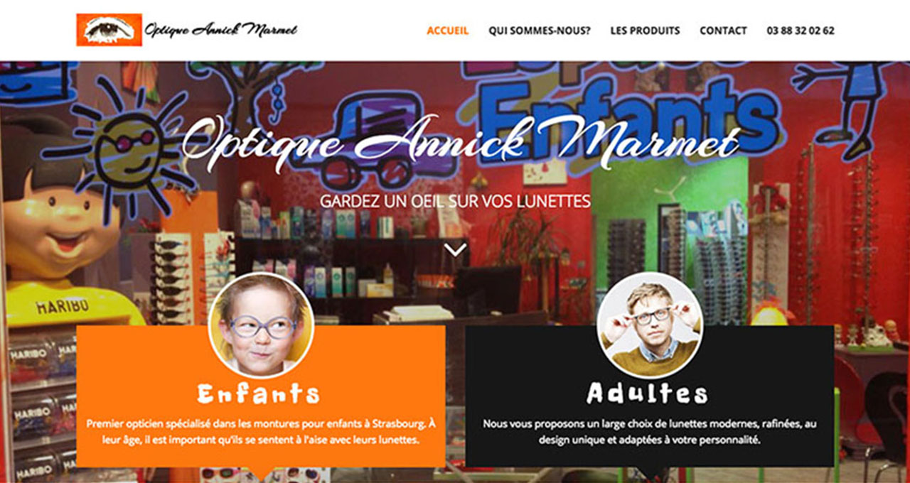 Site Vitrine : Optique Annick Marmet