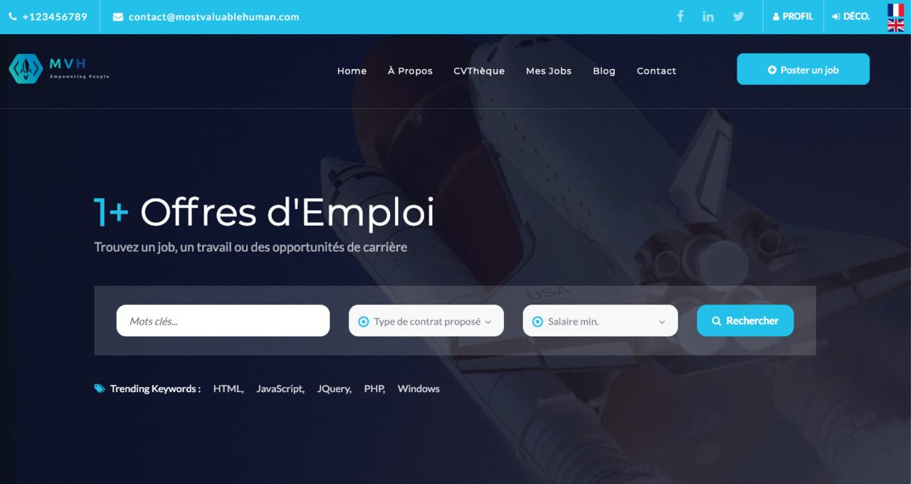 MVH : Site de recrutement de talents